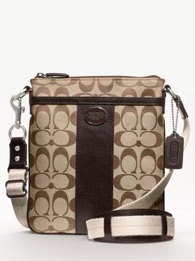 Coach Sutton Legacy Signature Swingpak Crossbody bag Iconic Canvas Purse Y2K